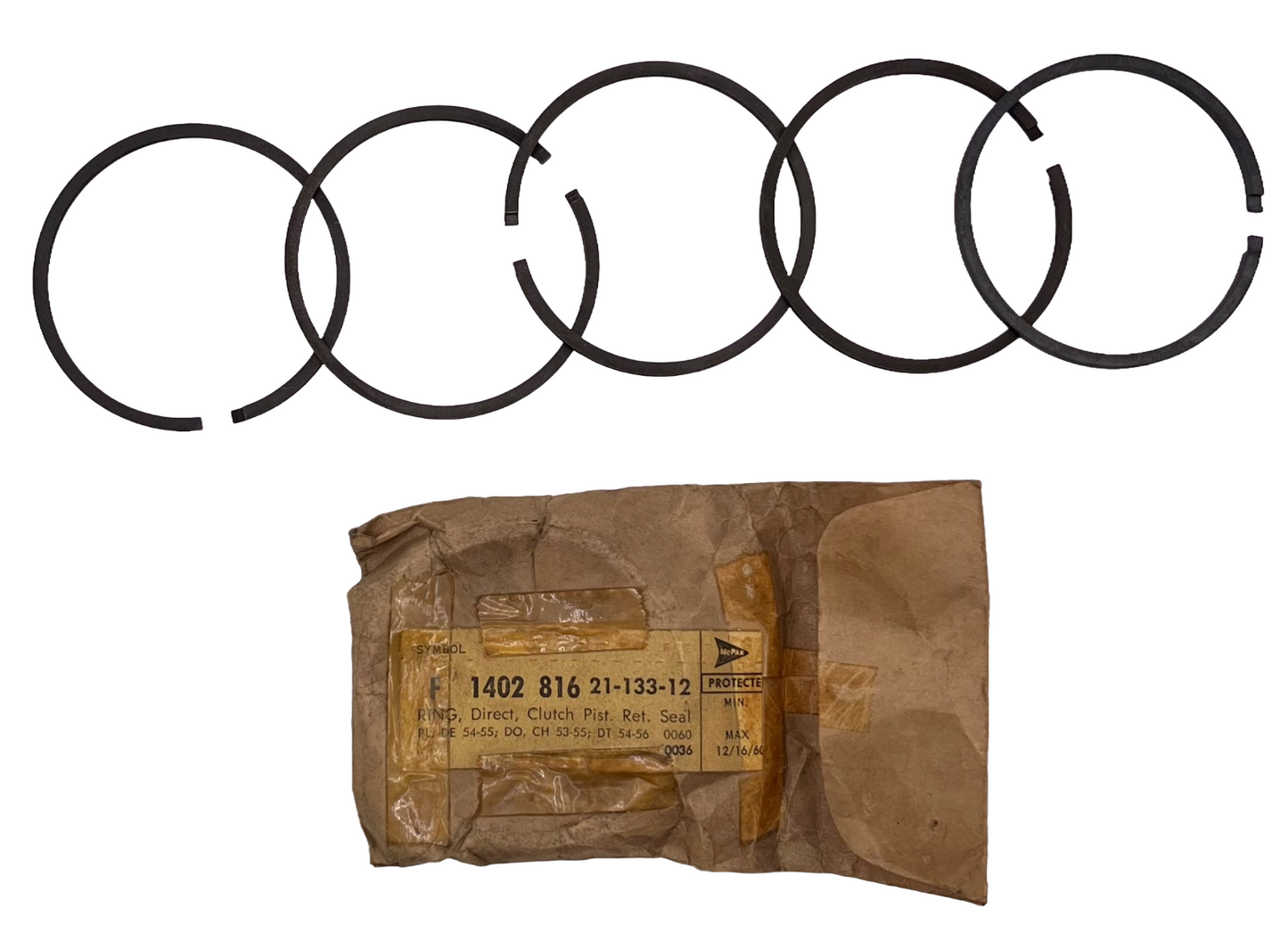 New Old Stock Powerflite Clutch Piston Retainer Seal Ring for 1953-55 #1402816