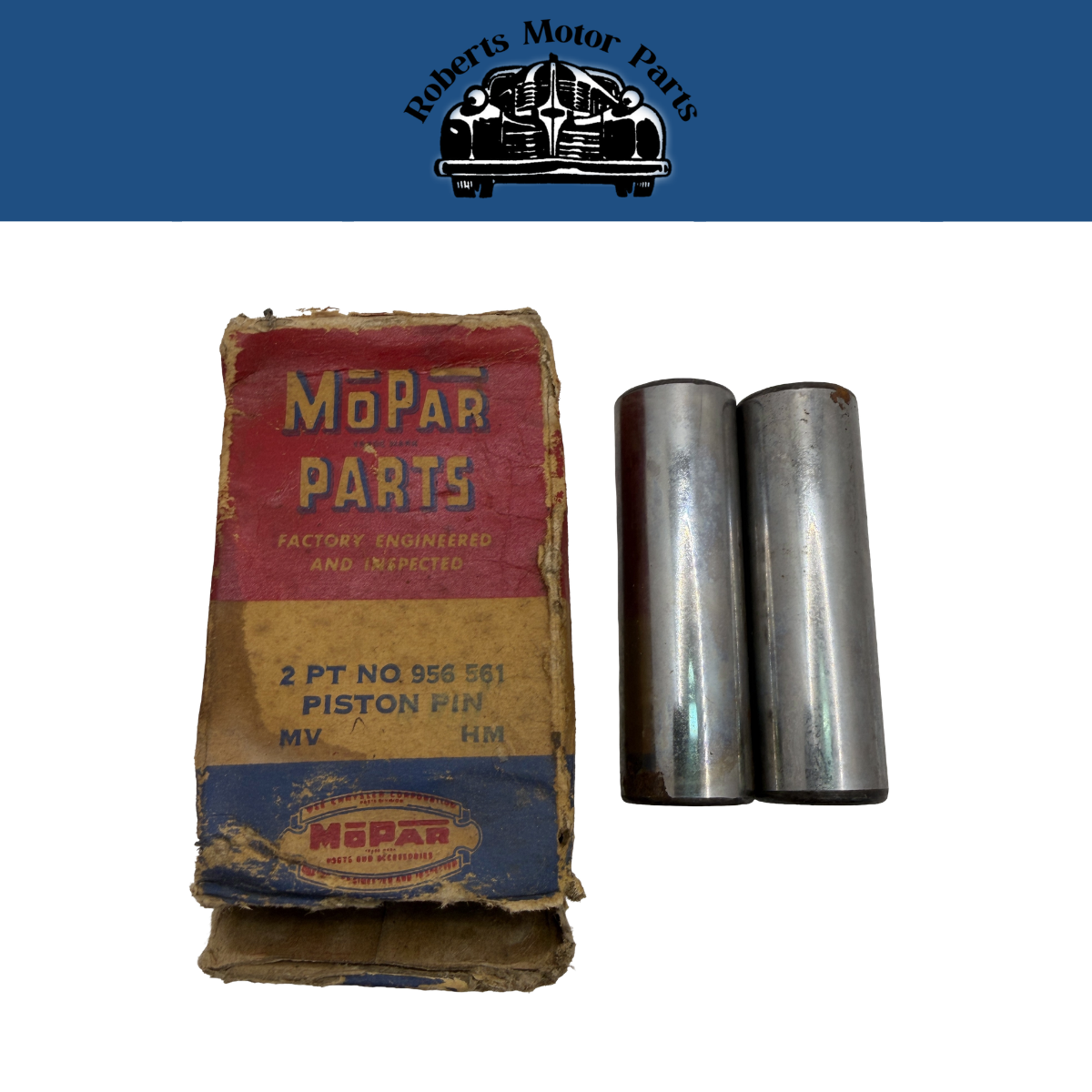 New Old Stock Piston Pin Pair For 1942-1959 Plymouth Dodge 6 Cylinder #956561