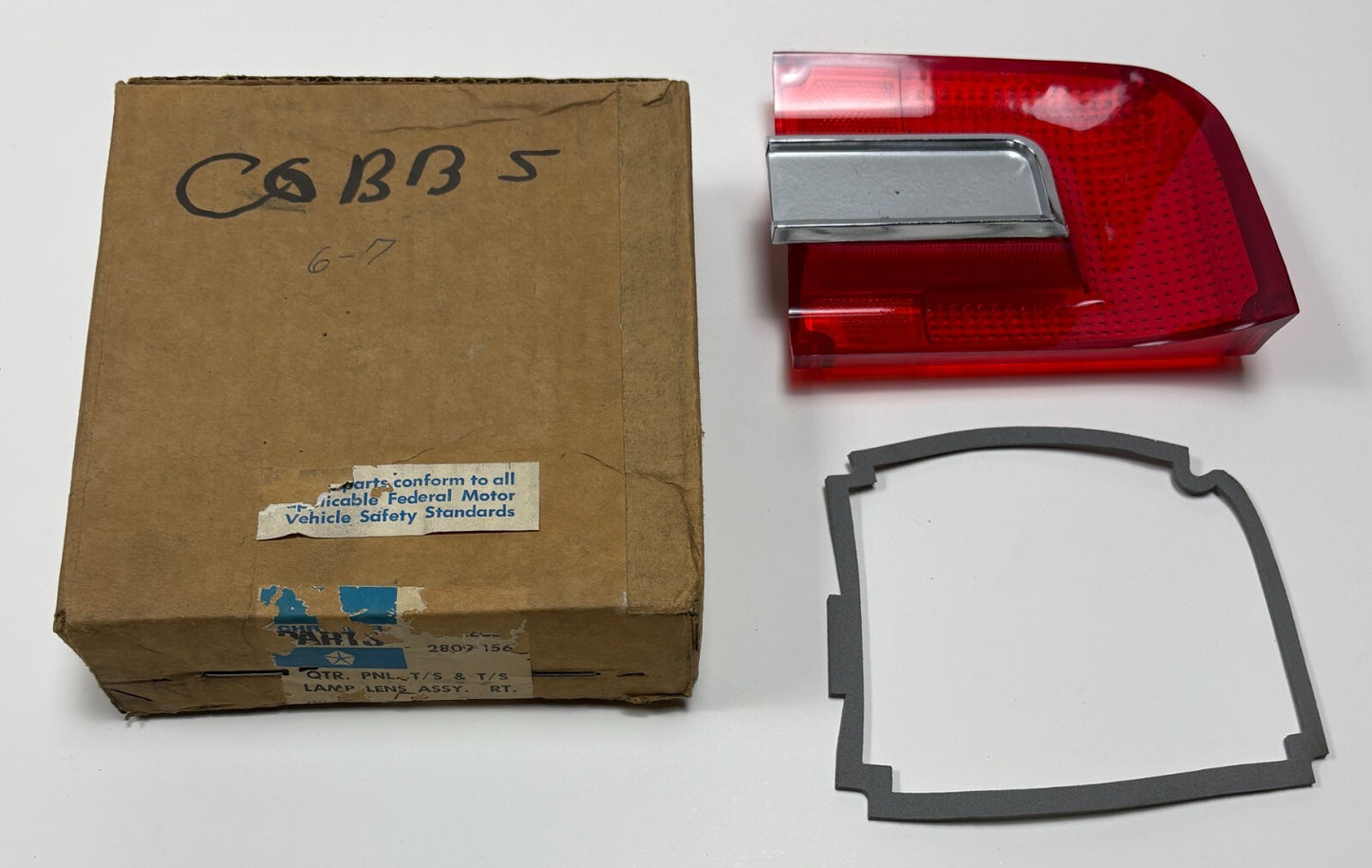 New Old Stock Right Tail Lens for 1968 Plymouth Models Mopar #2809156
