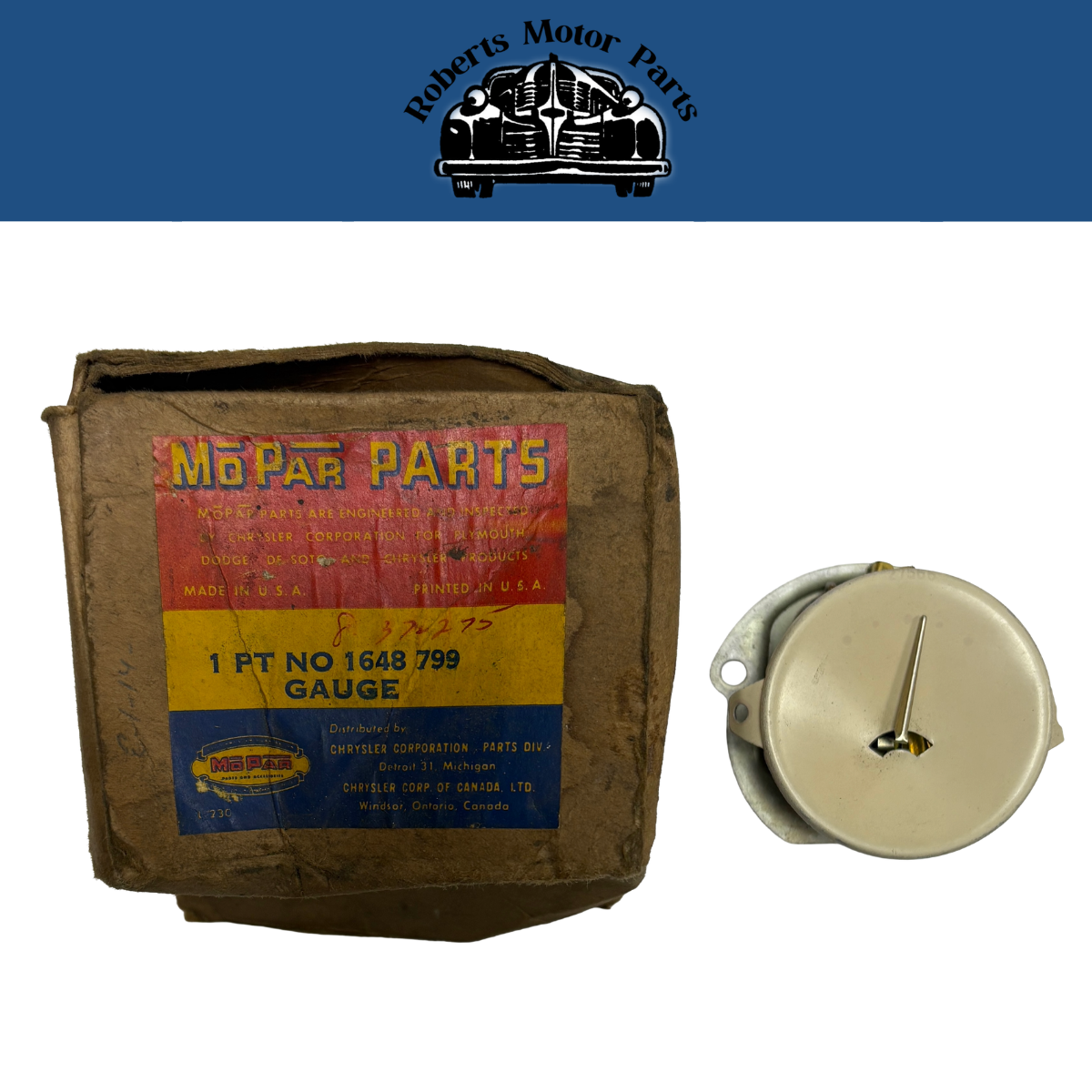 New Old Stock Fuel Gauge For 1956 DeSoto Estate Wagon Models Mopar #1648799