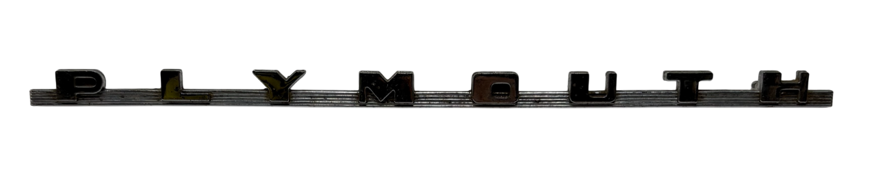 New Old Stock Glove Box Nameplate for 1949-52 Plymouth Models #1249248