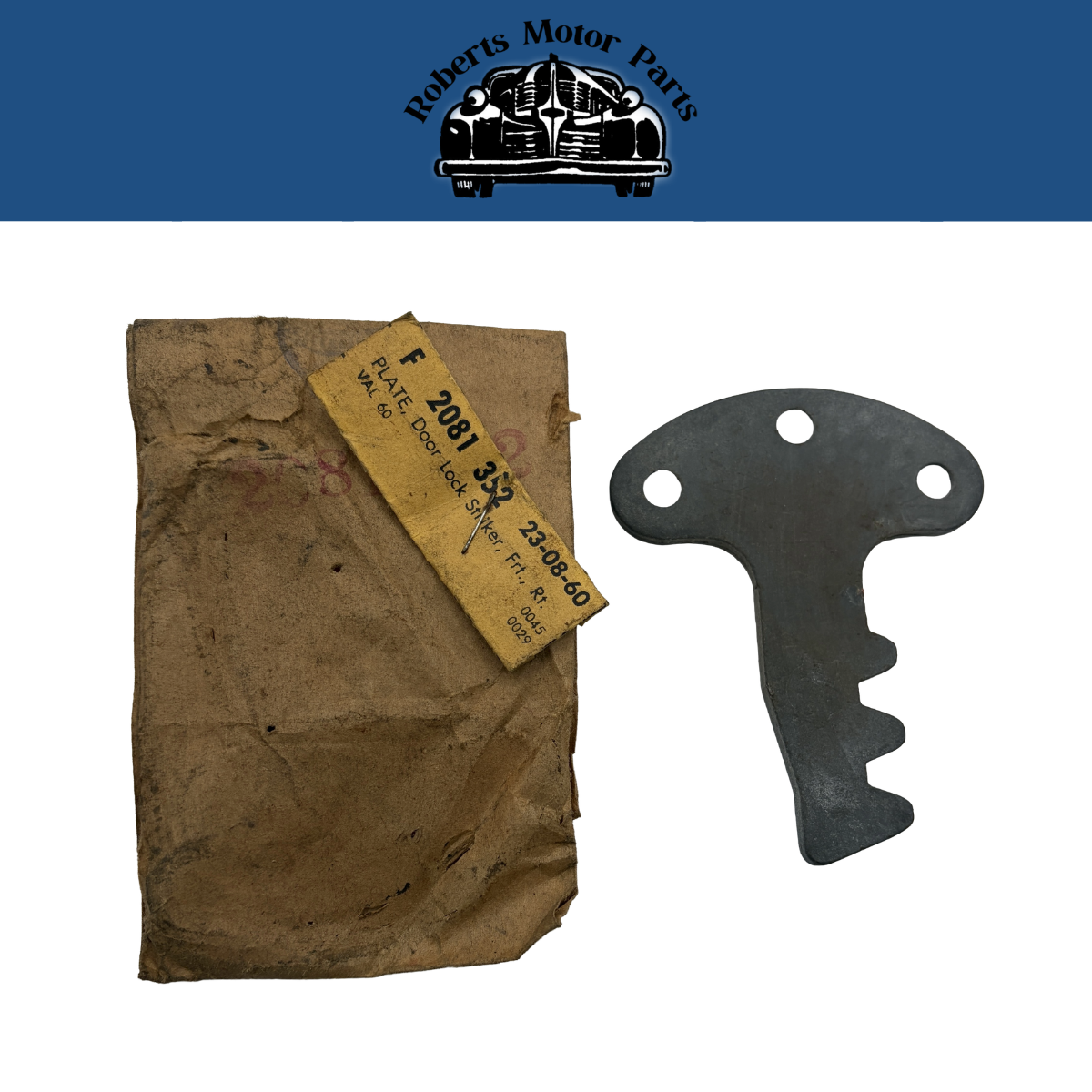 New Old Stock Front Right Door Lock Striker Plate 1960 Plymouth Valiant #2081352