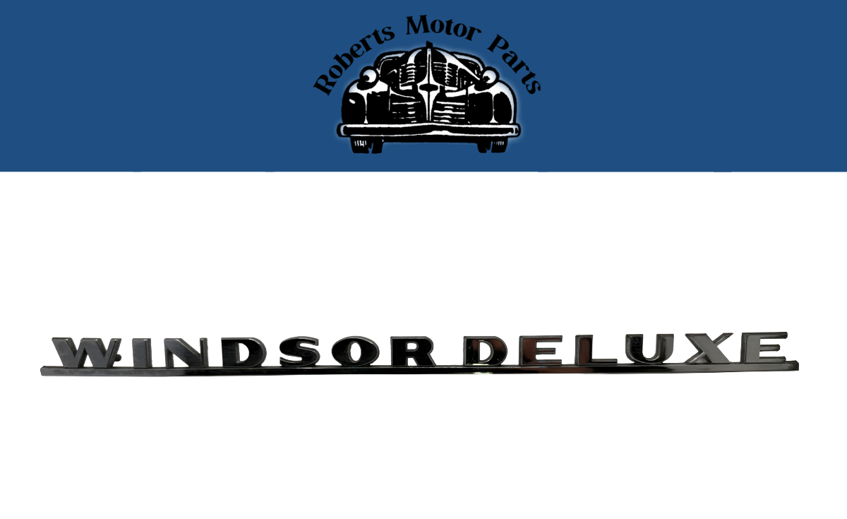 New Old Stock Deck Lid Nameplate For 1951-1952 Chrysler Windsor Deluxe #1371216