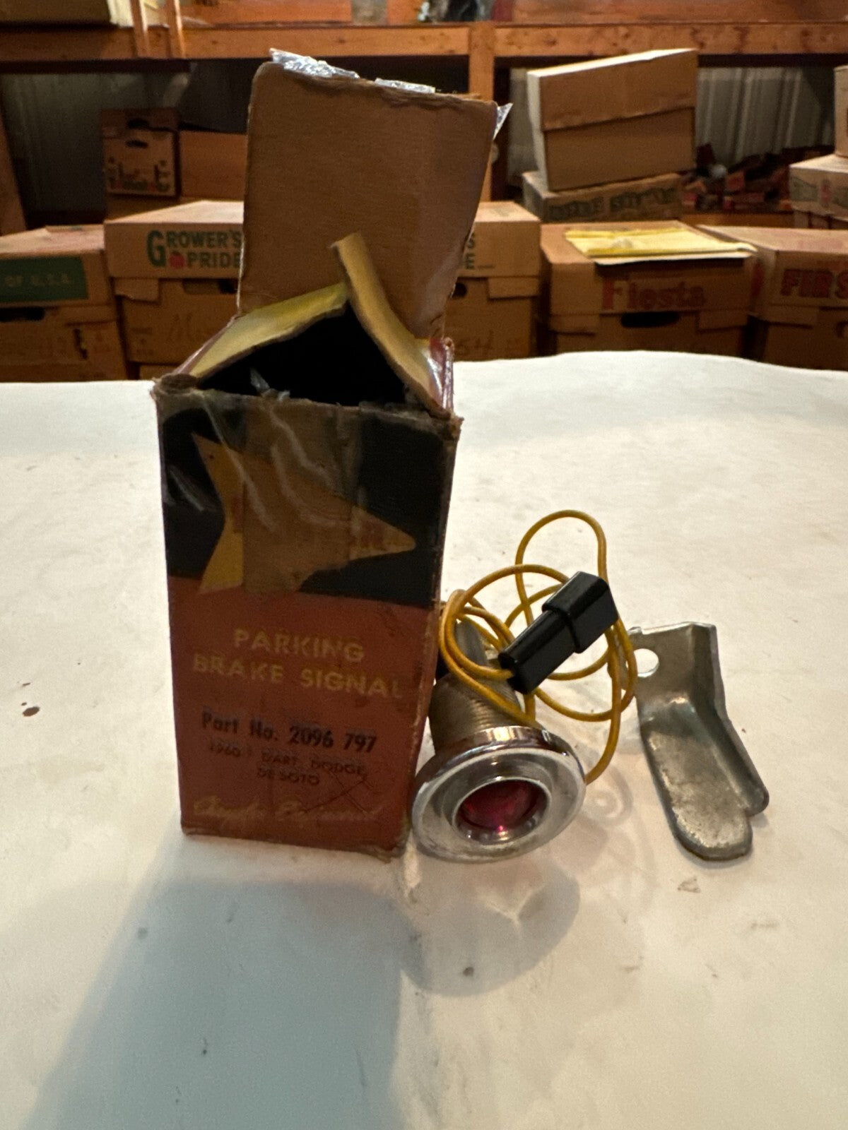 NOS Mopar Park Brake Signal Lamp 1960-2 Dodge & DeSoto Models #2096797