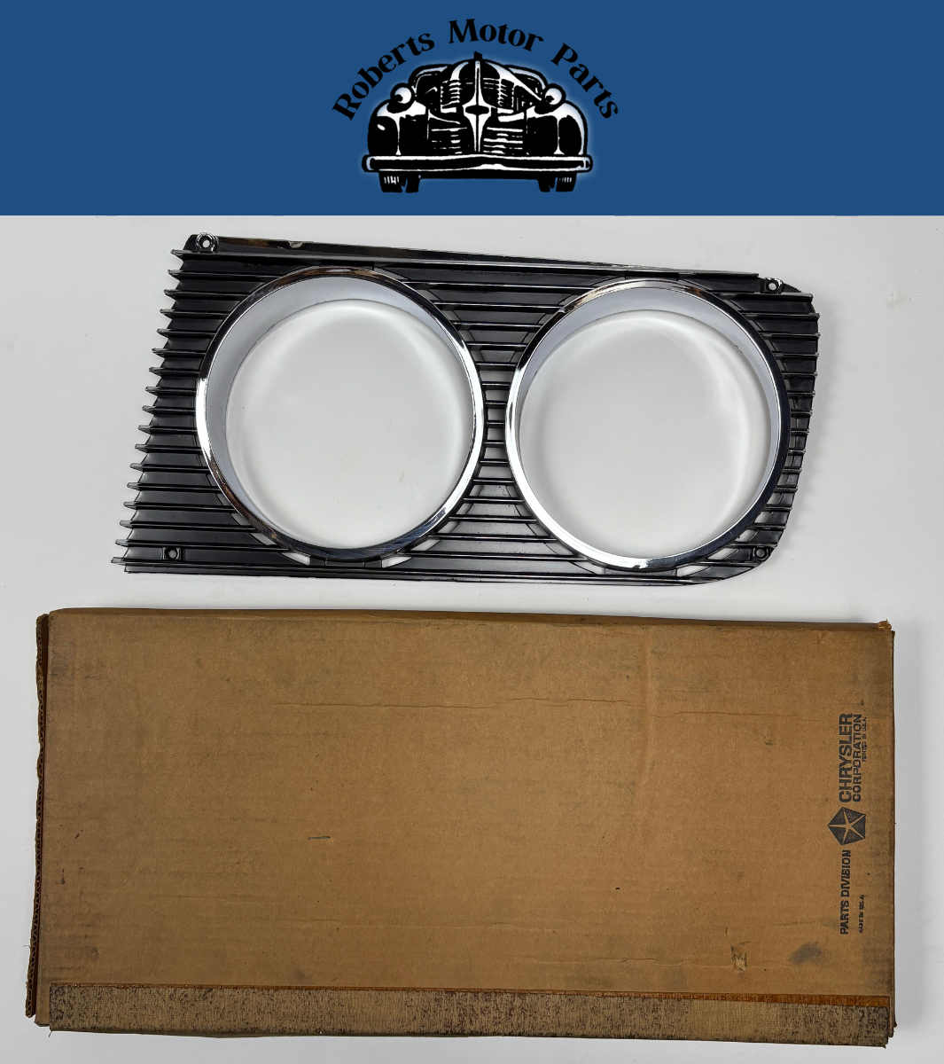 New Old Stock Left Hand Headlight Bezel For 1965 Chrysler Newport #2445405