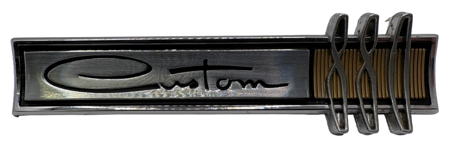 New Old Stock Custom 880 Glove Box Door Nameplate for 1965-66 Dodge #2631469