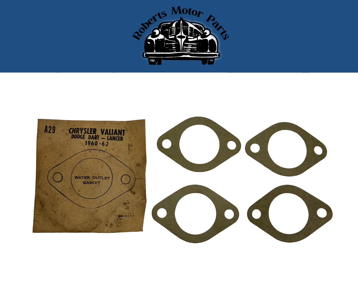 New Old Reproduction Stock Water Outlet Gasket Set of 4 For 1960-1962 Mopar #A29