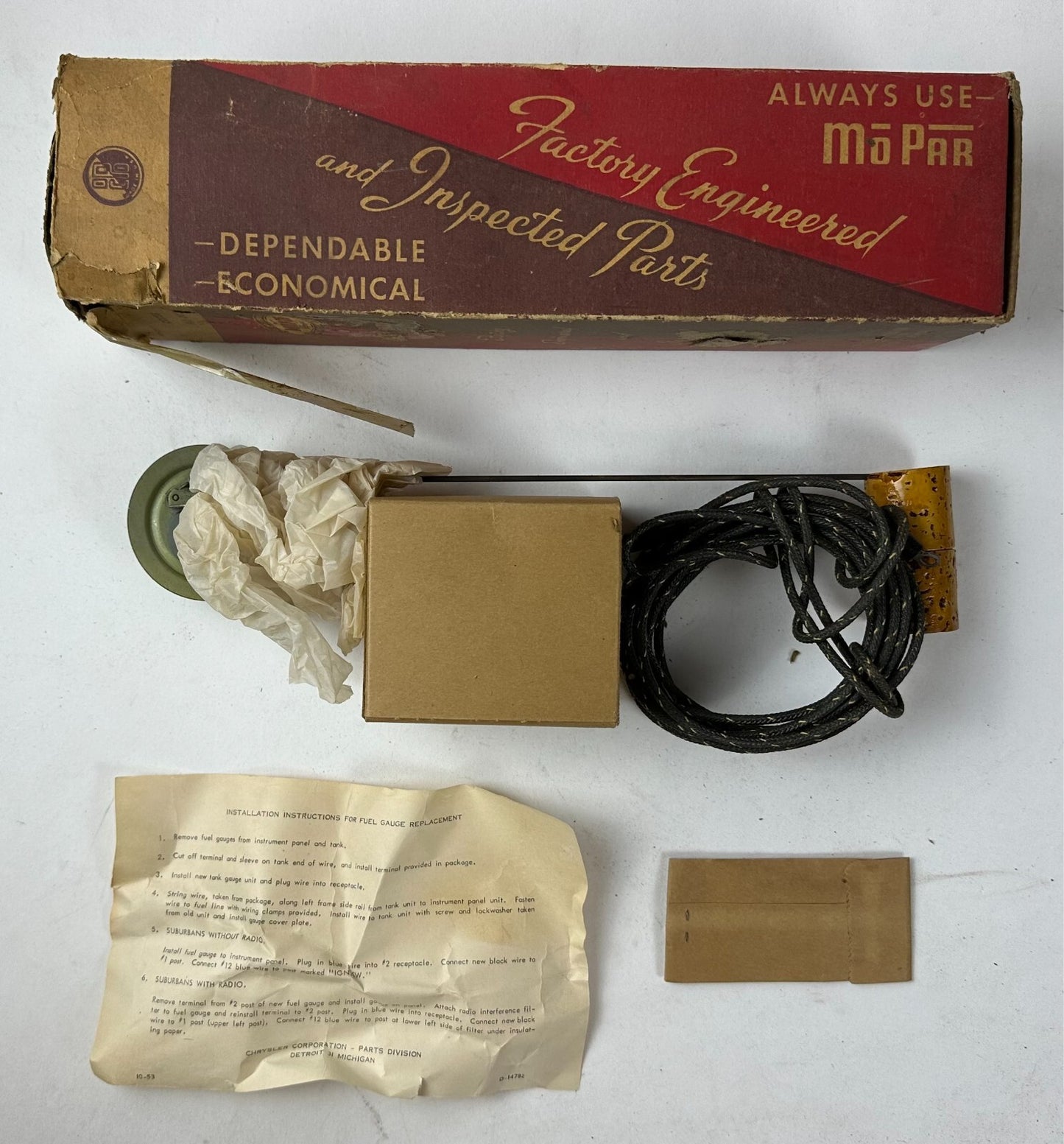 NOS Mopar Fuel Tank Sending Unit 1954 Plymouth & Dodge Wagons #1594530