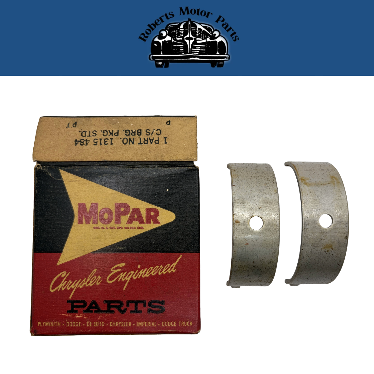 New Old Stock Mopar #1 #2 #4 Main Bearing Std 1952-1954 Dodge DeSoto V8 #1315484