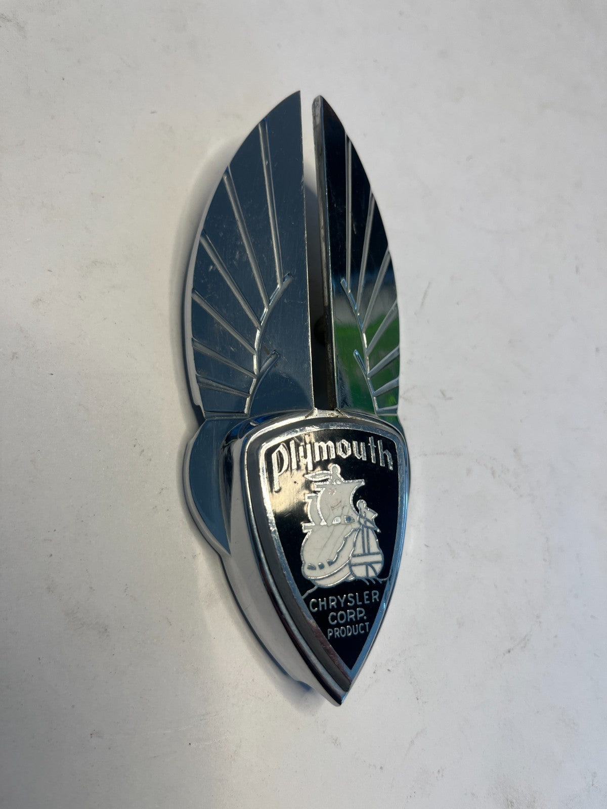 New Old Stock Grill Ornament for 1932-1936 Plymouth Models #634492