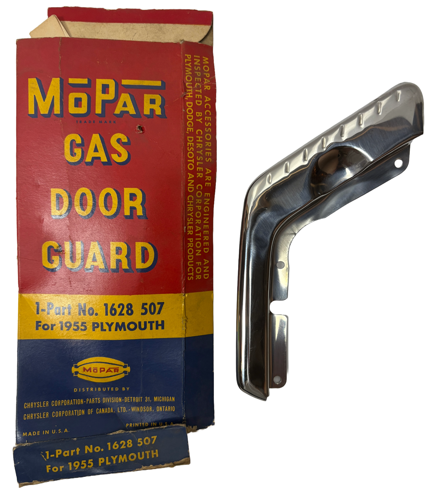 New Old Stock Gas Door Guard for 1955 Plymouth Models Mopar #1628507