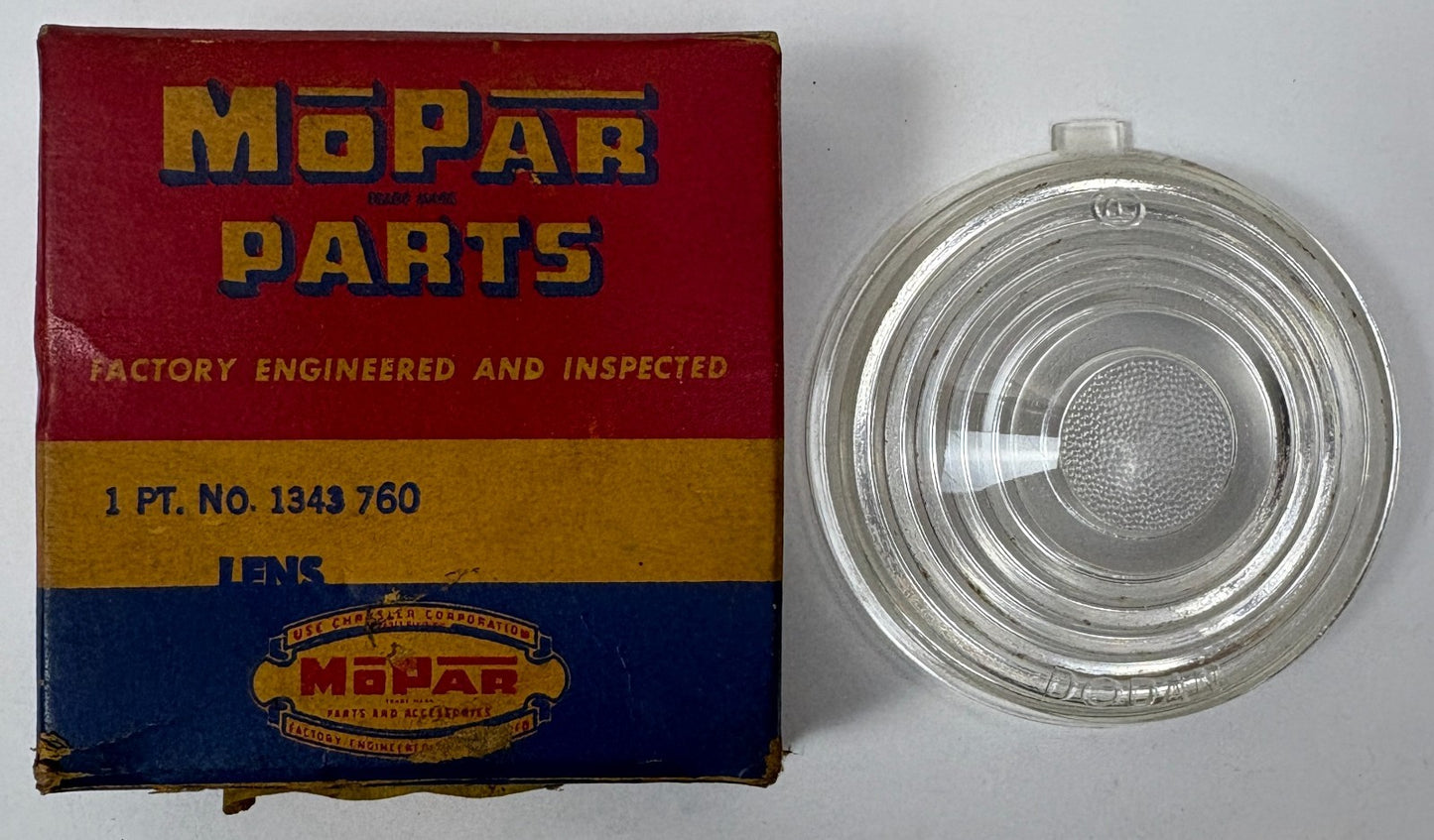 New Old Stock Park Lens for 1951-54 Dodge Models Mopar #1343760