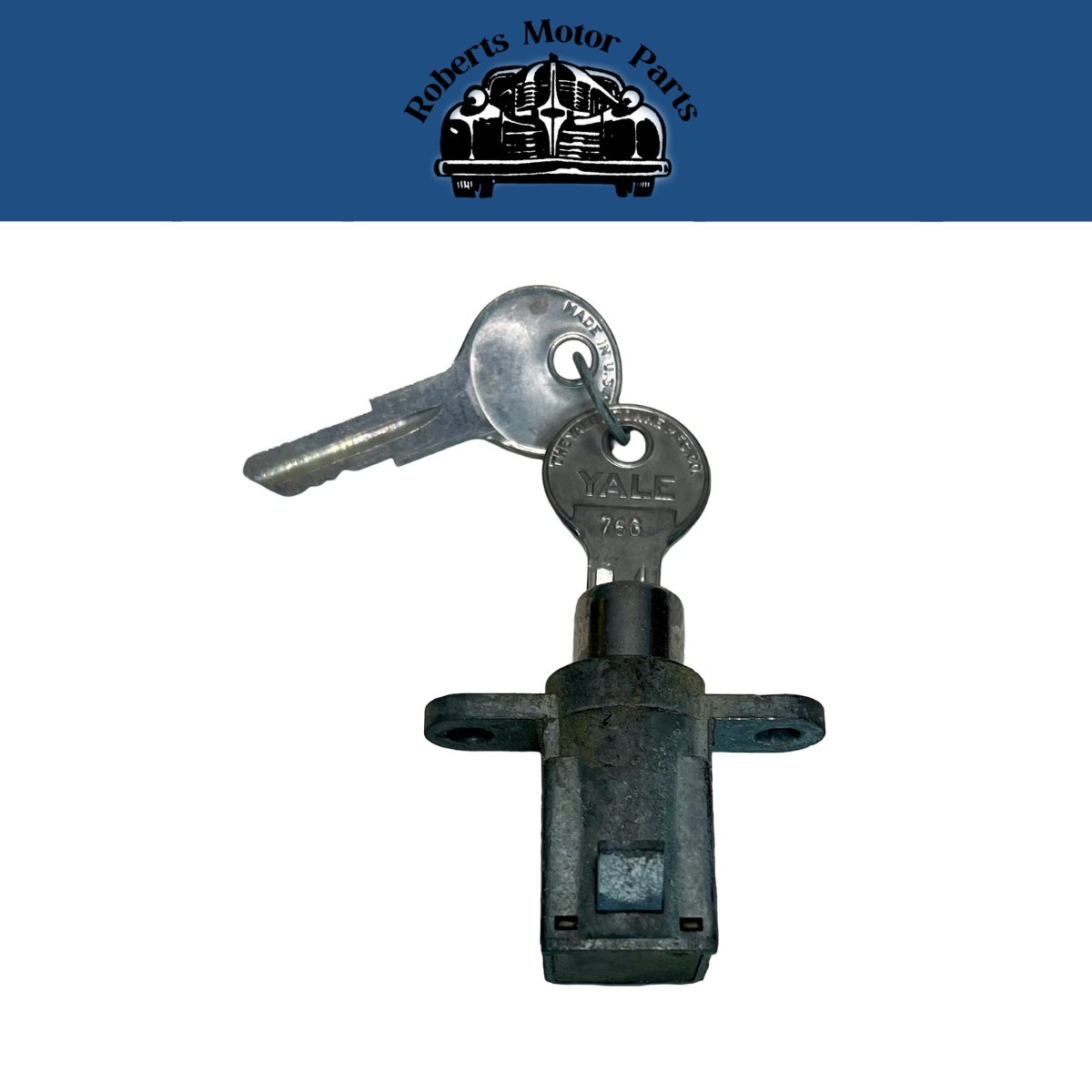 New Old Stock Glove Box Lock With Yale Keys For 1946-1948 Mopar Models #1149672