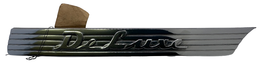 New Old Stock Deluxe Left Side Nameplate for 1955-56 Ford Pickup Models #1331843