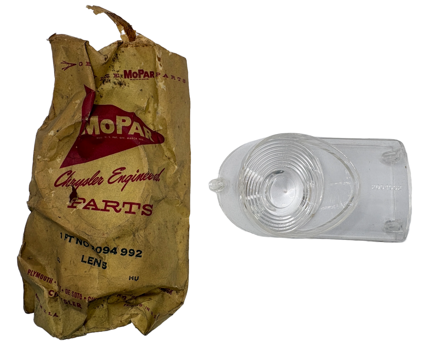 New Old Stock Right Back Up Lens for 1961-63 Mopar Station Wagons Mopar #2094992