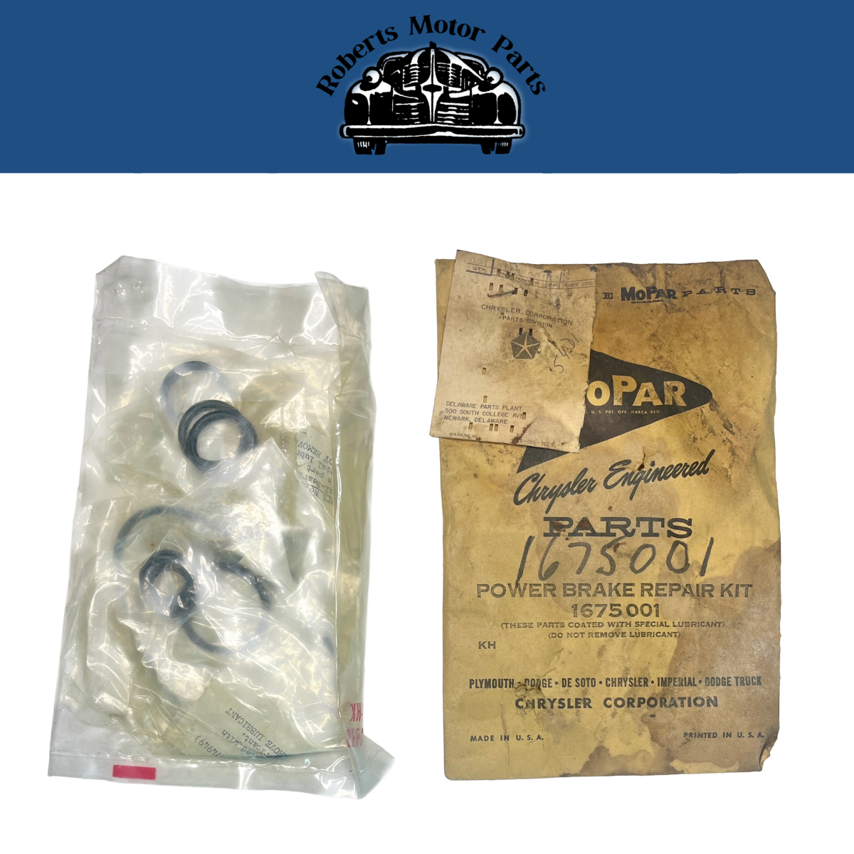 New Old Stock Power Brake Booster Repair Kit for 1956-61 DPCD Models #1675001