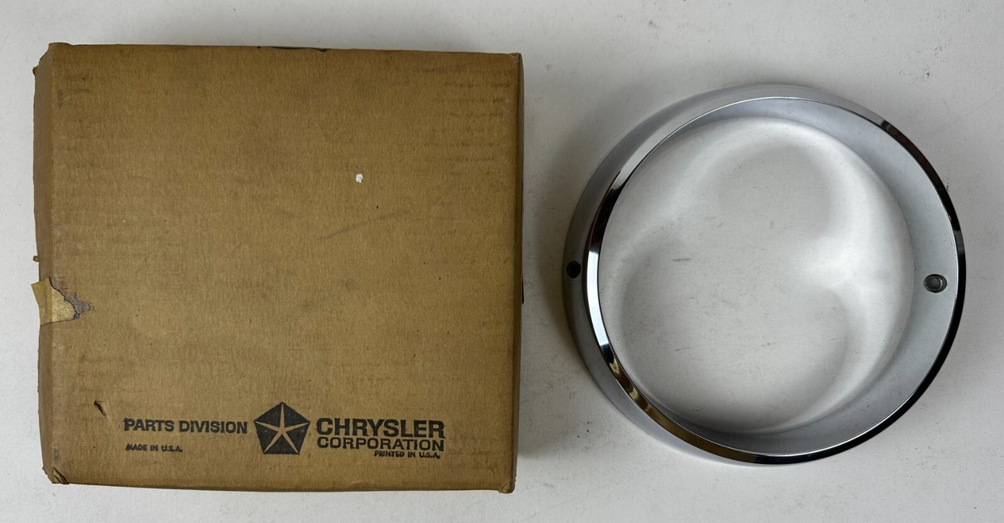 Mopar Headlight Bezel 1968 Chrysler Newport Models NOS Part #2786012