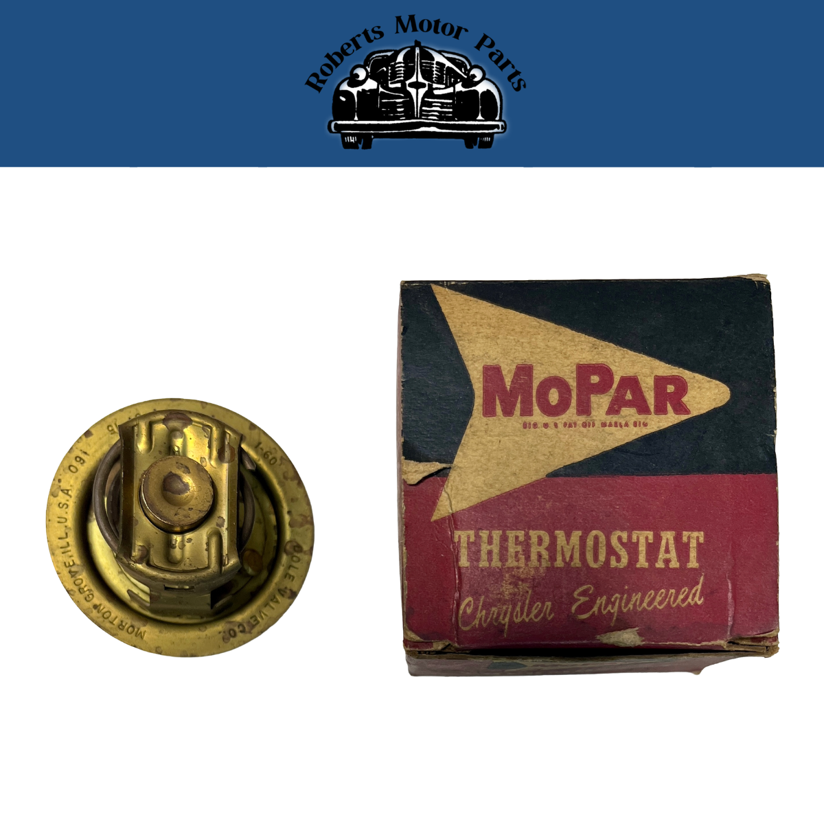 New Old Stock 160 Degree Thermostat 1960-1967 Mopar 6 Cylinder Models #2129206