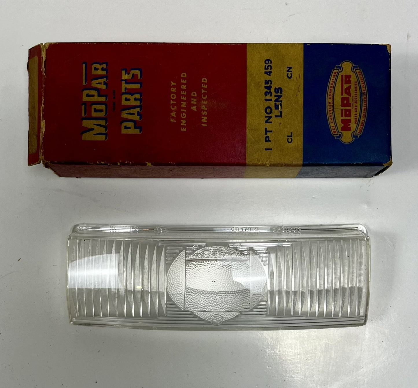 New Old Stock Left Park Lens for 1951-52 Chrysler Models Mopar #1345459