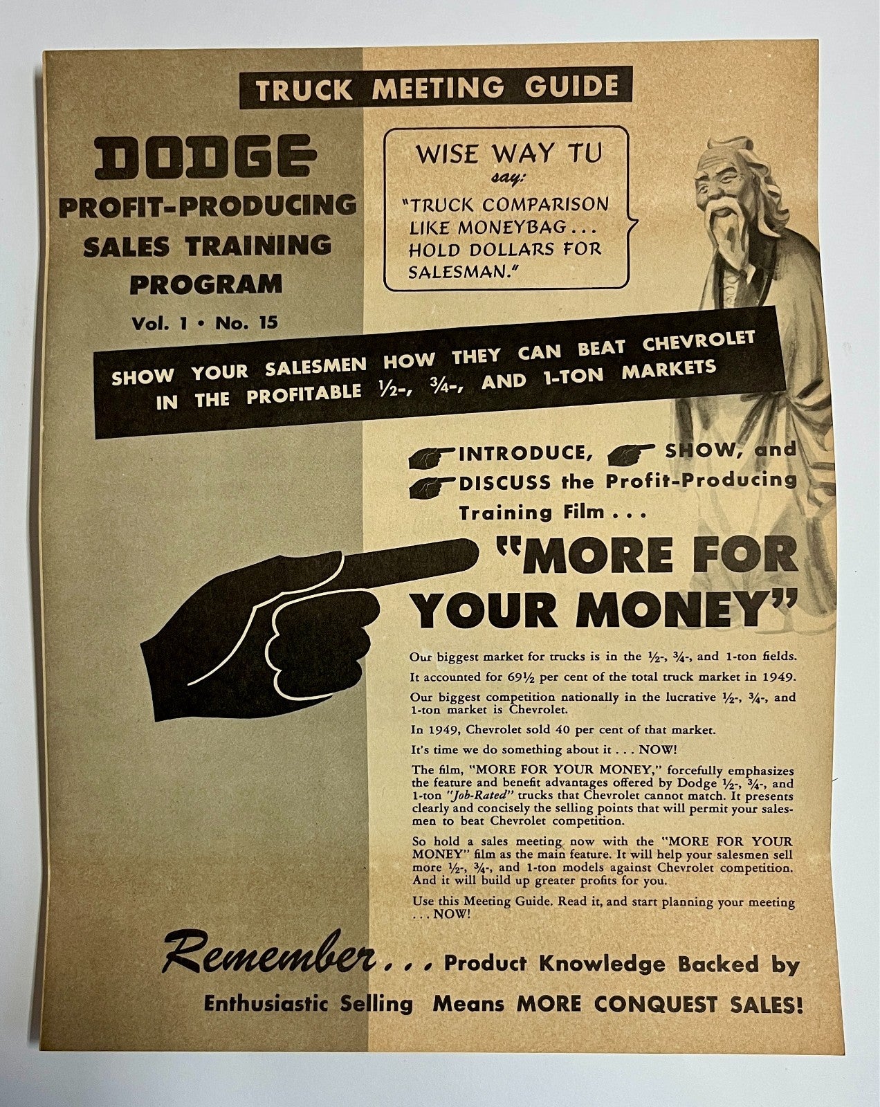 New Old Stock "More For Your Money" Ross Roy Informational Record Dodge Division