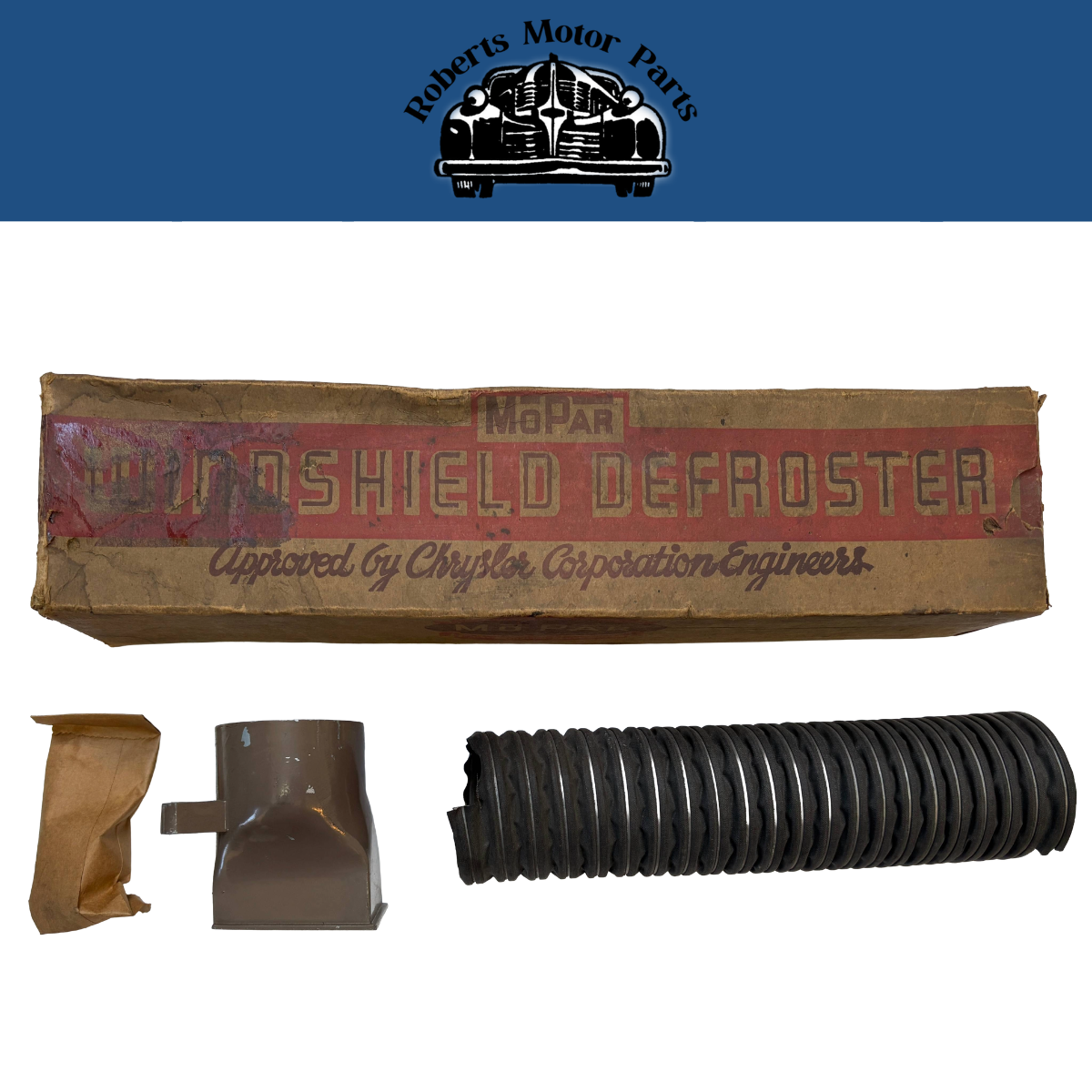 New Old Stock Windshield Defroster Tube Duct Vent Package 1941-48 Mopar #864927