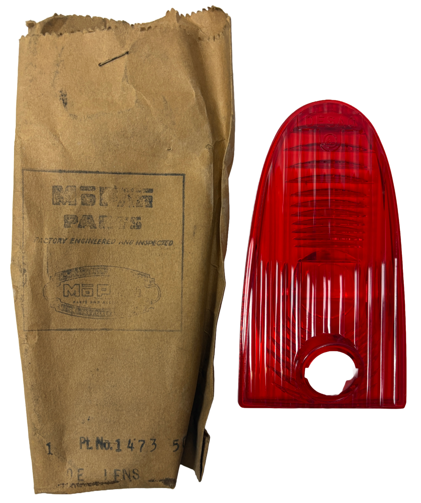 New Old Stock Turn Signal Light Red Lens for 1952 DeSoto S-15 Models #1473504