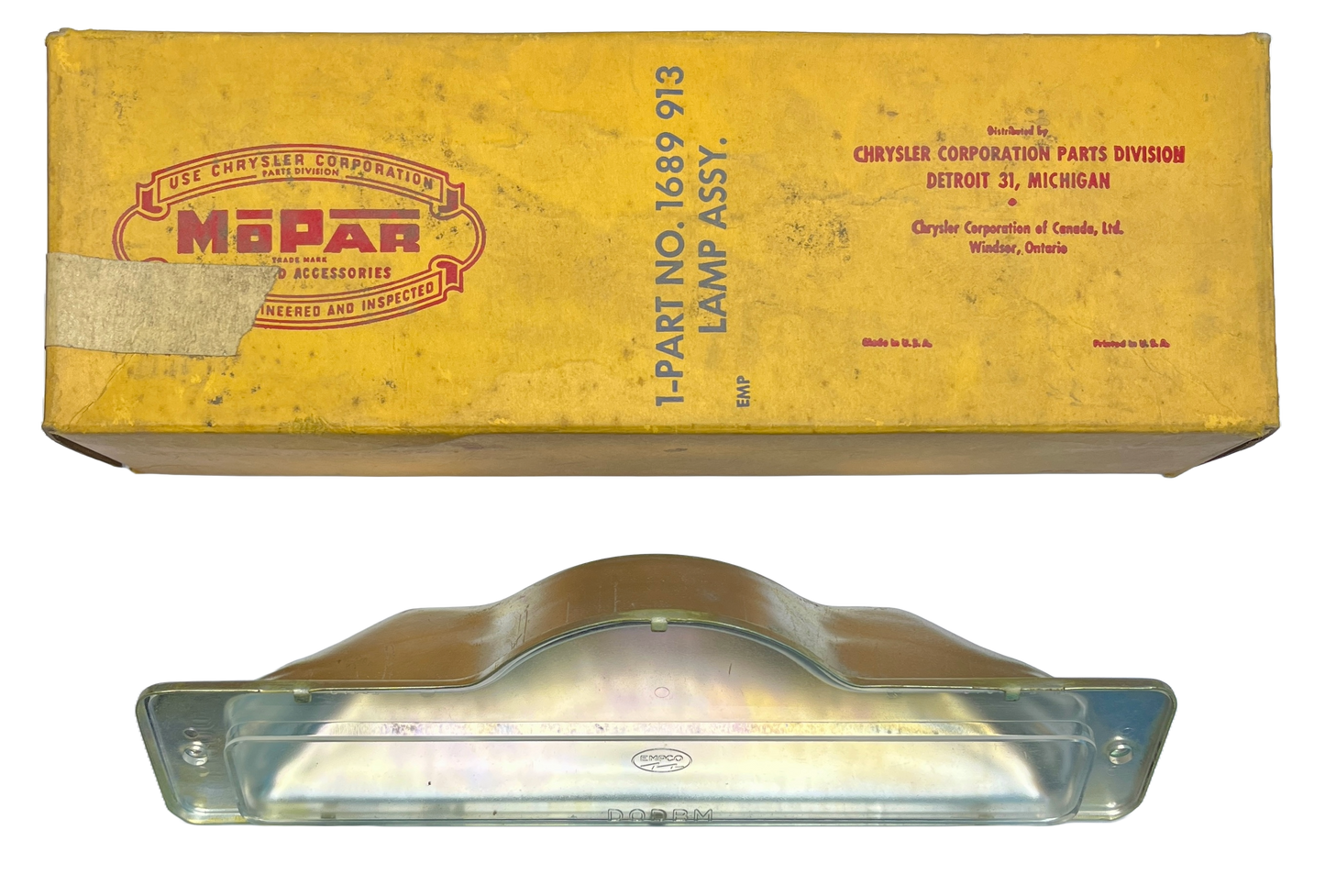 New Old Stock License Plate Light Assembly For 1957–58 Dodge Models Mopar #1689913