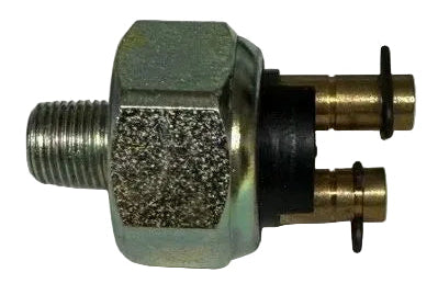 Mechanical component with metal and brass parts on a white background