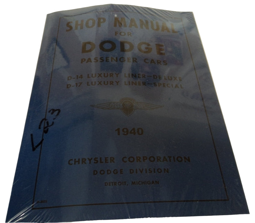 Dodge Car Shop Manual 1940