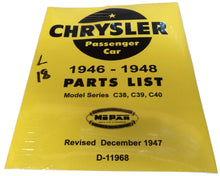 Parts Book Chrysler 1946-1948