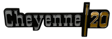 New Reproduction Front Fender "Cheyenne 20" Emblem for 1973-74 Chevy #328855