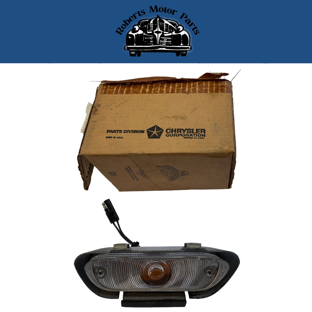 New Old Stock RH Park Lamp Assy For 1965 & 1967 Plymouth B-Body Models #2606960