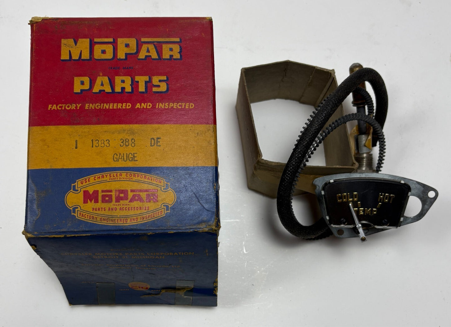 New Old Stock Temperature Gauge for 1951 Chrysler Models Mopar #1383388