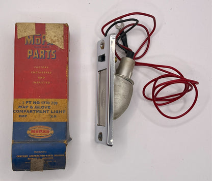 New Old Stock Map & Glove Box Lamp for 1957 Desoto Models Mopar #1770738