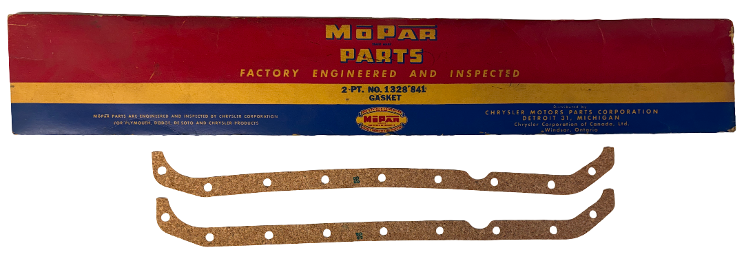 New Old Stock Oil Pan Side Gasket for 1953-54 Dodge V8 Models Mopar #1328841