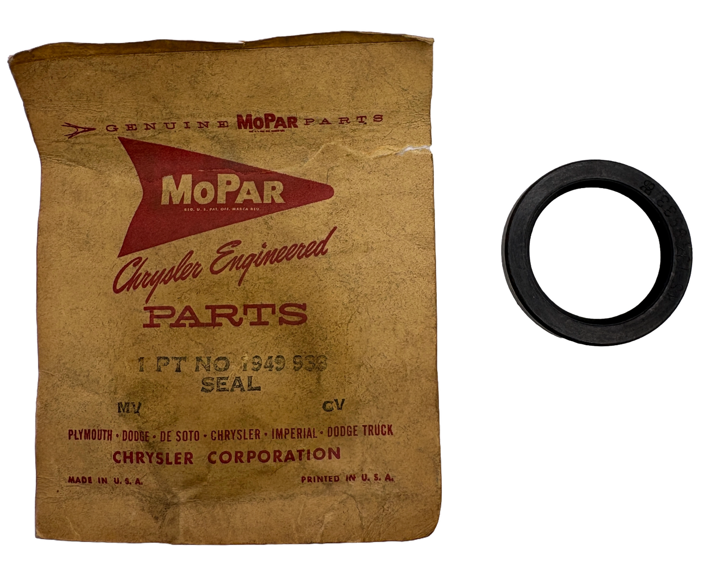 New Old Stock Std Trans Bearing Retainer Oil Seal 1960-65 Mopar Models #1949933