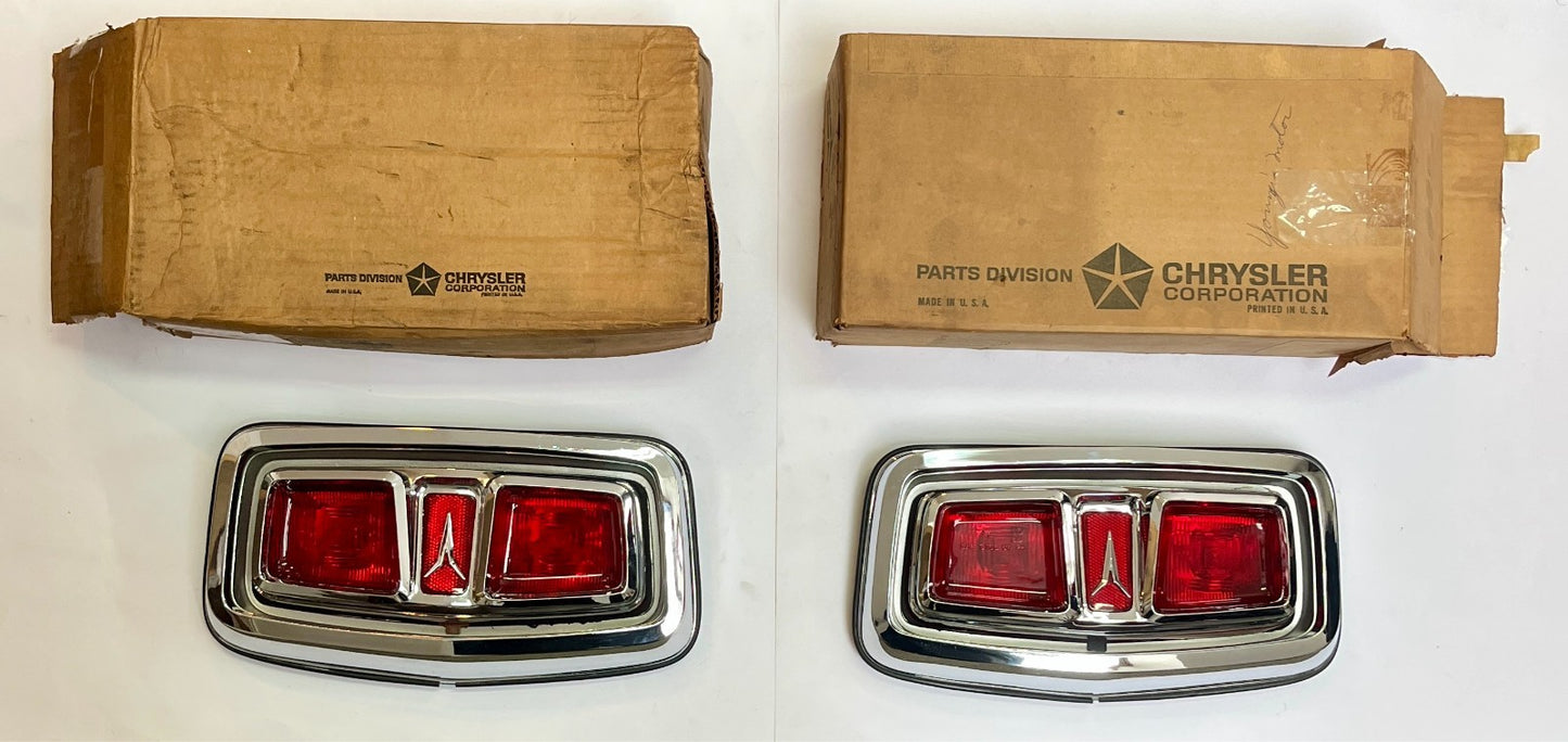 New Old Stock Taillamp Assemblys for 1964 Plymouth Models #2481620 & #2481621