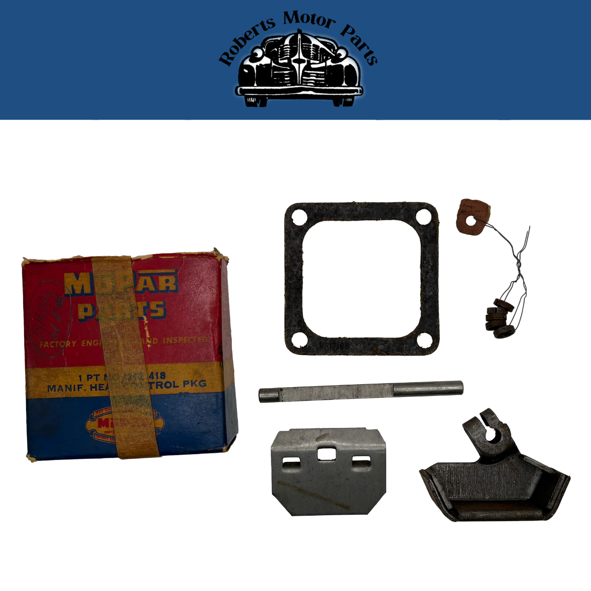 New Old Stock Exhaust Heat Riser Repair Kit 1940-1958 Mopar 6 Cylinder #1752418