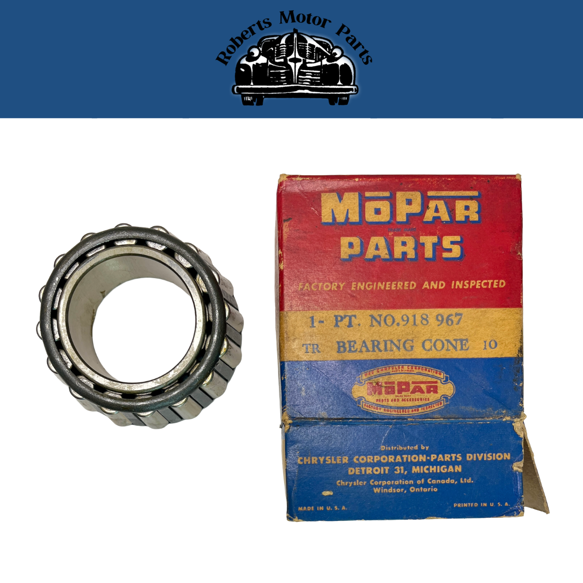 New Old Stock Front Wheel Bearing Inner Cone & Roller For 1941-1956 DT #918967