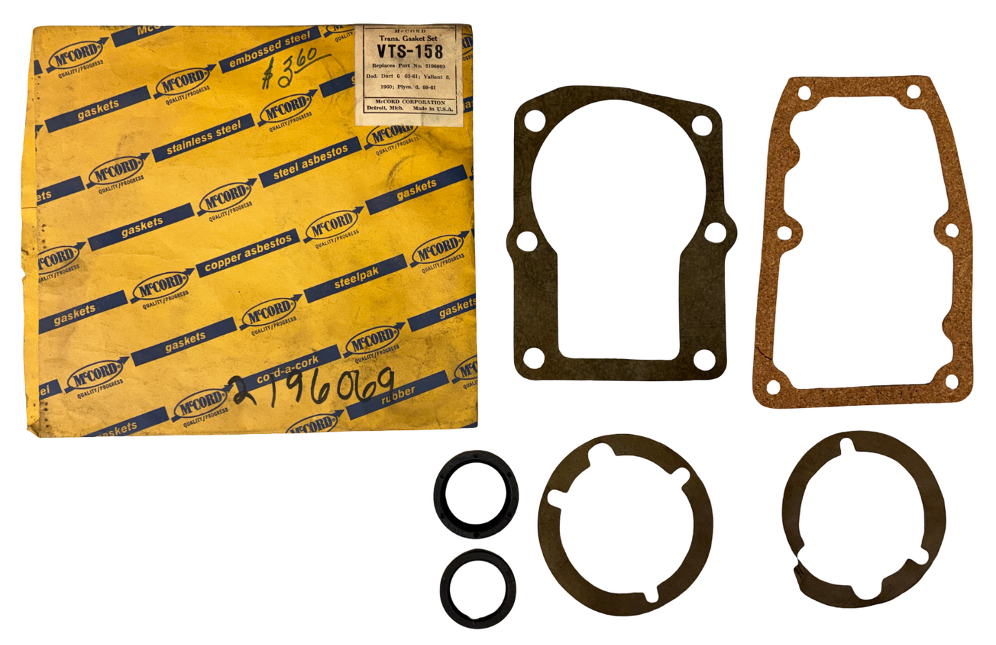 New Old Stock Standard Trans Gasket Package for 1960-61 Dodge/Plymouth #2196069