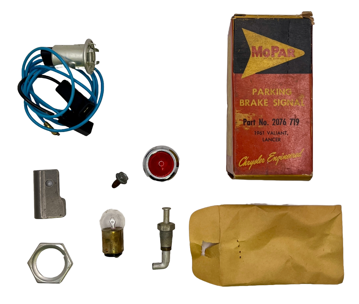 New Old Stock Parking Brake Signal Package for 1961 Valiant/Lancer #2076719