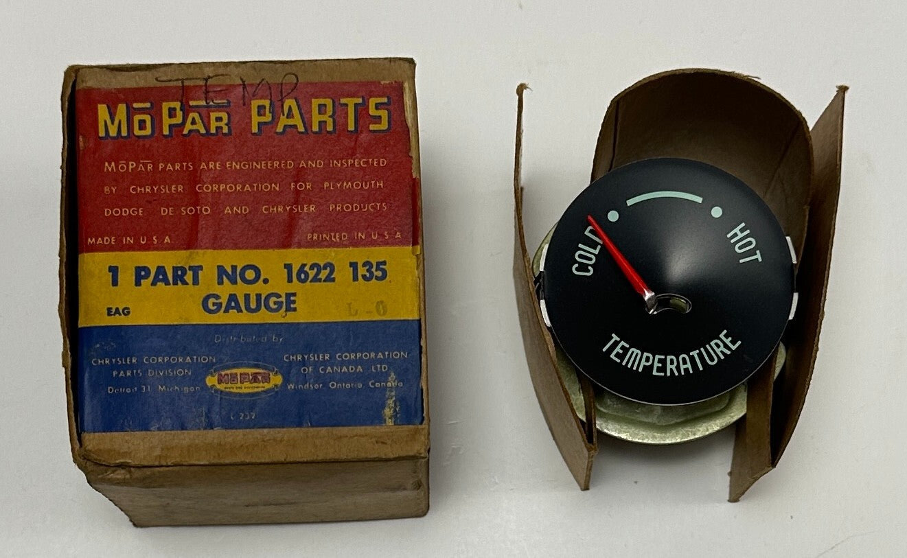 New Old Stock Temp Gauge for 1955 Plymouth Models Mopar #1622135