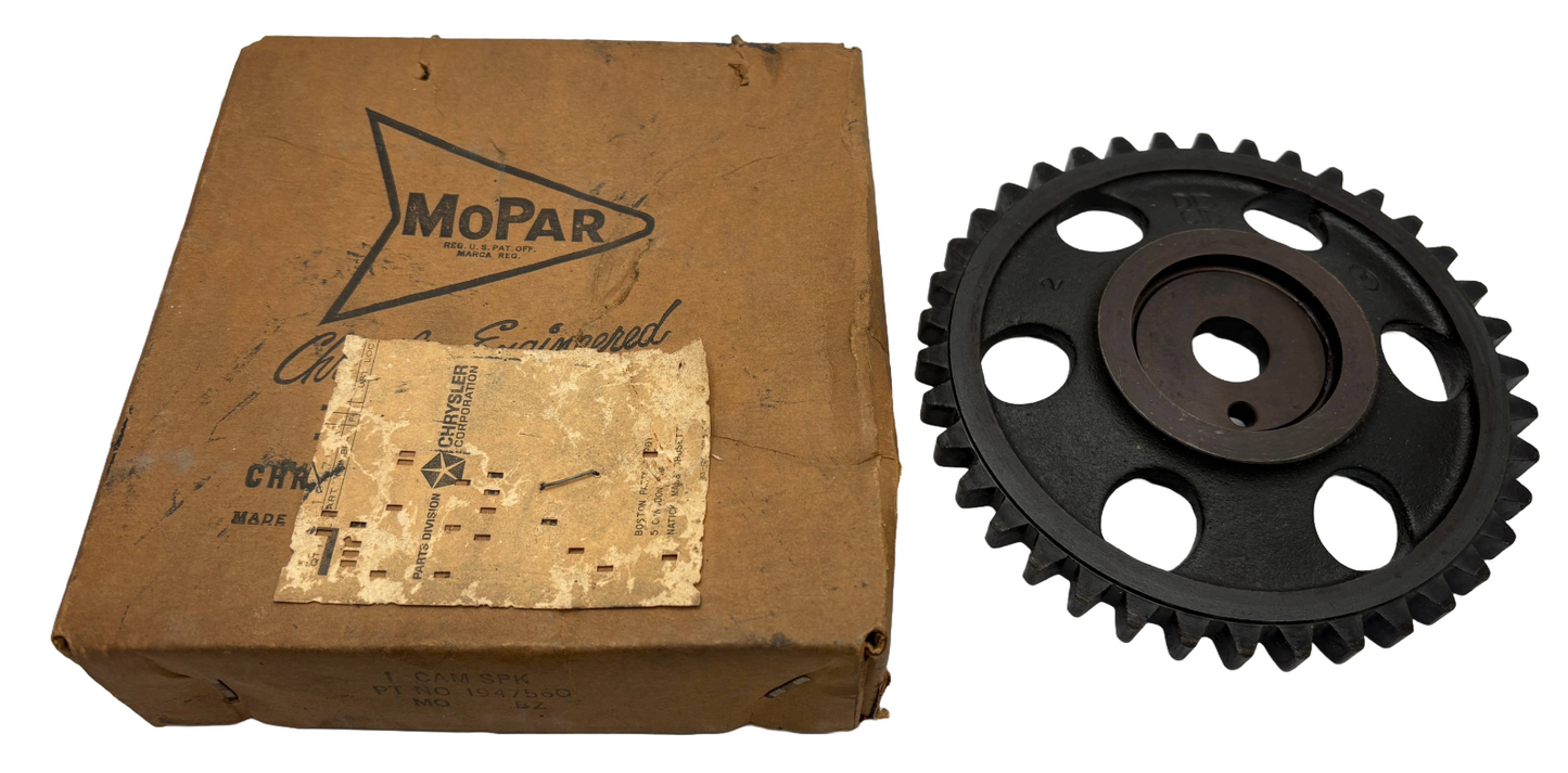 New Old Stock Camshaft Sprocket for 1960-67 Six Cylinder Models Mopar #1947560
