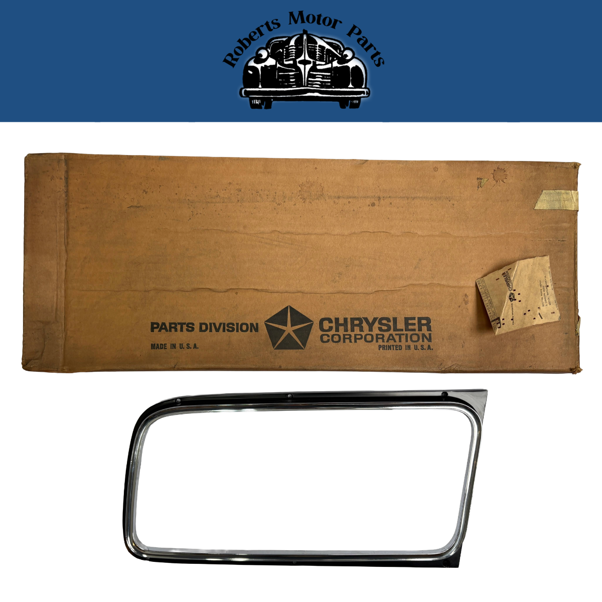 New Old Stock LH Outer Headlight Bezel 1965 Chrysler New Yorker & 300 #2445417