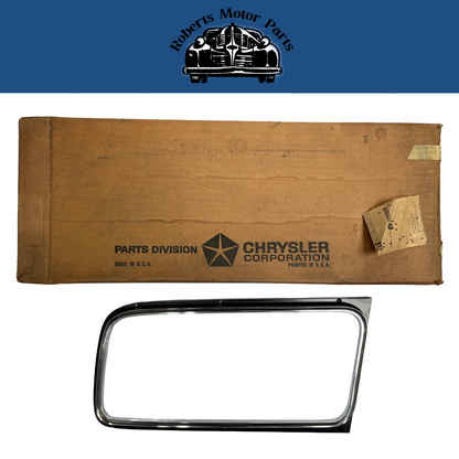 New Old Stock LH Outer Headlight Bezel 1965 Chrysler New Yorker & 300 #2445417