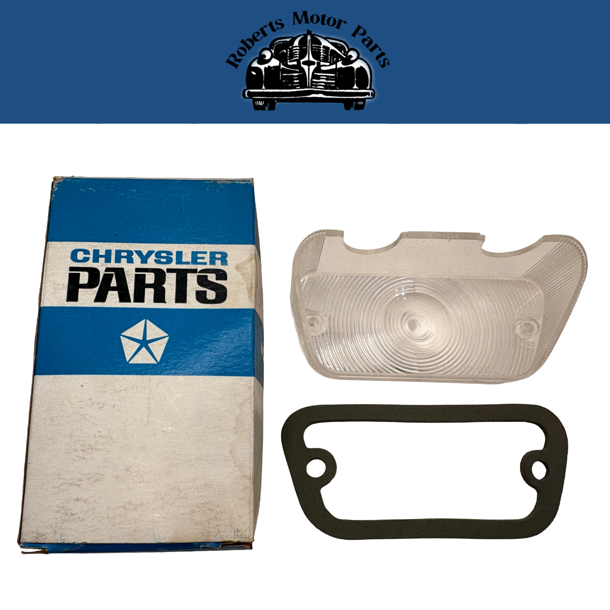 New Old Stock Left Parking Light Lens w/Gasket For 1966 Dodge Dart #2585082