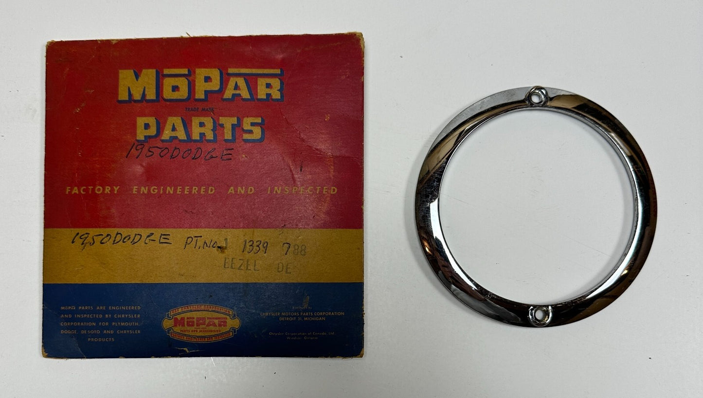 New Old Stock Park Lamp Bezel for 1950 Dodge Models Mopar #1339788