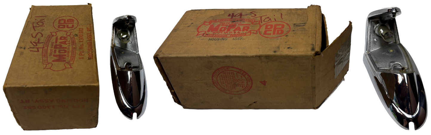 New Old Stock Tail Lamp Bezels for 1949 DeSoto Models #1300582 & 1300583