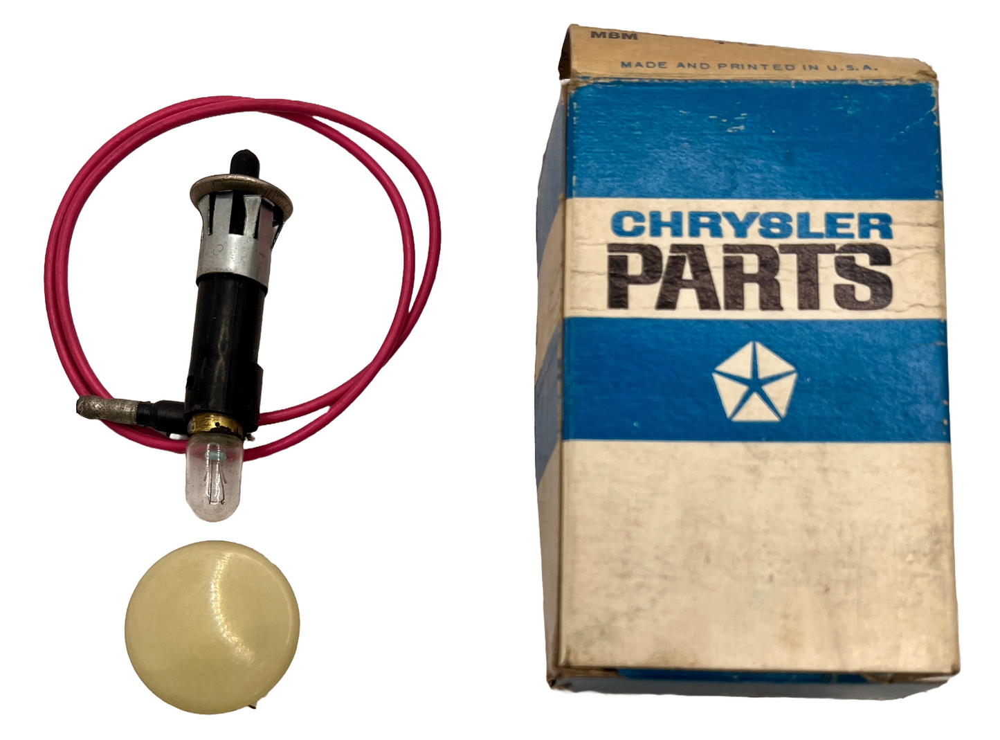 New Old Stock Glove Box Lamp Package for 1968-77 Dodge/Plymouth Models #2864327