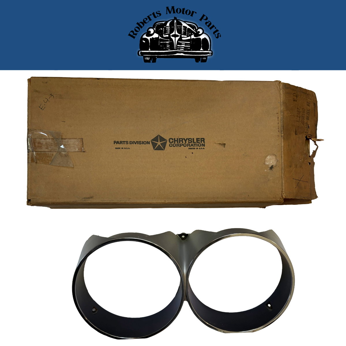 New Old Stock Right Dual Headlamp Bezel For 1969 Dodge Polara Monaco #2898160